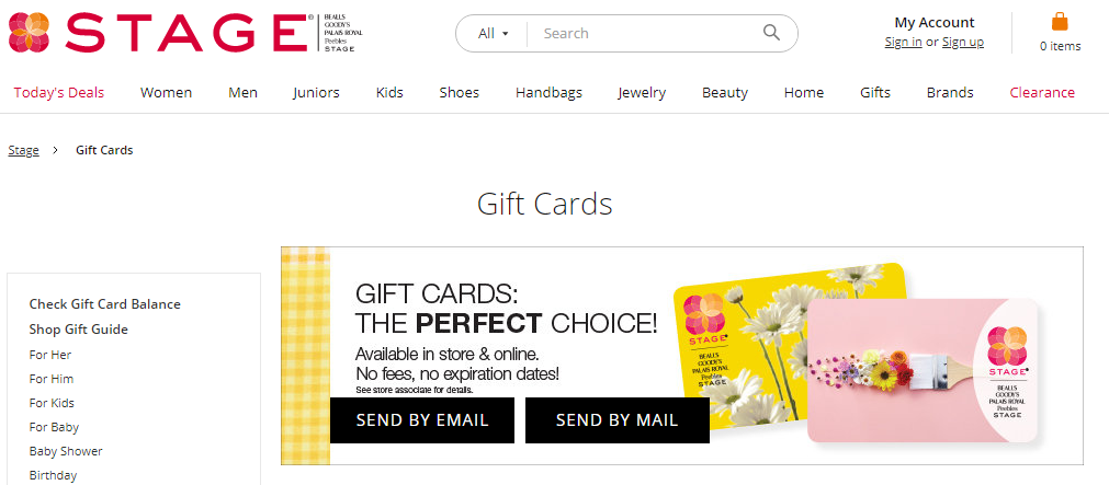 Peebles gift cards balance check