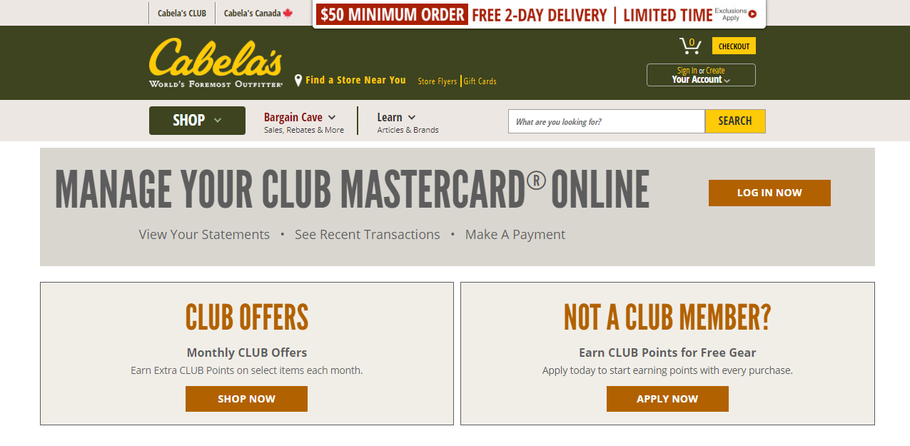 Cabela’s Credit Card