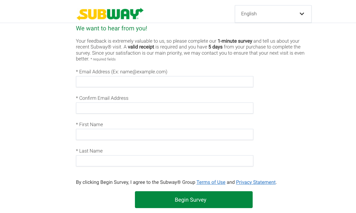 subway survey