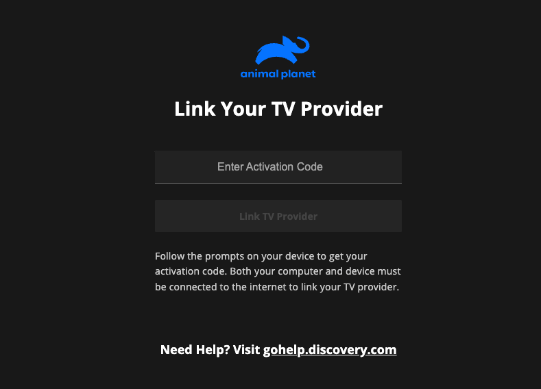 animal planet activate